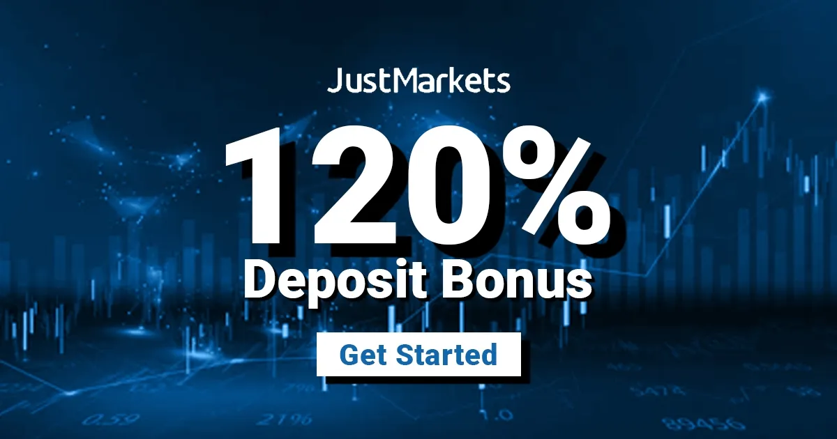 Get Forex 120% Deposit Bonus - JustMarkets 